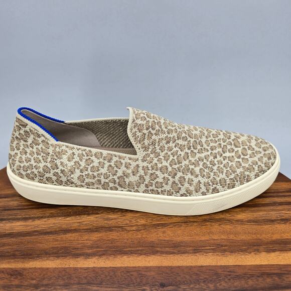 Rothy's Slip On Sneakers Women's 10.5 Cheetah Print Pebble Spot Comfort Shoes - Picture 1 of 8